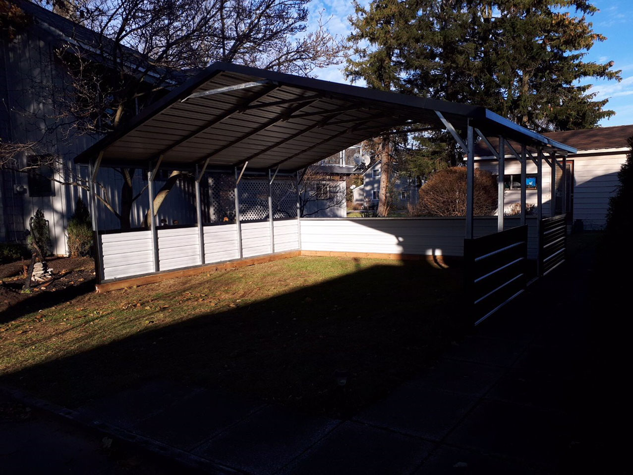 A-Frame Style Steel Carport - Port Dover, Ontario